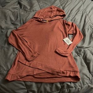 Girls sweater hoodie dusty dark pink size L (12-14)